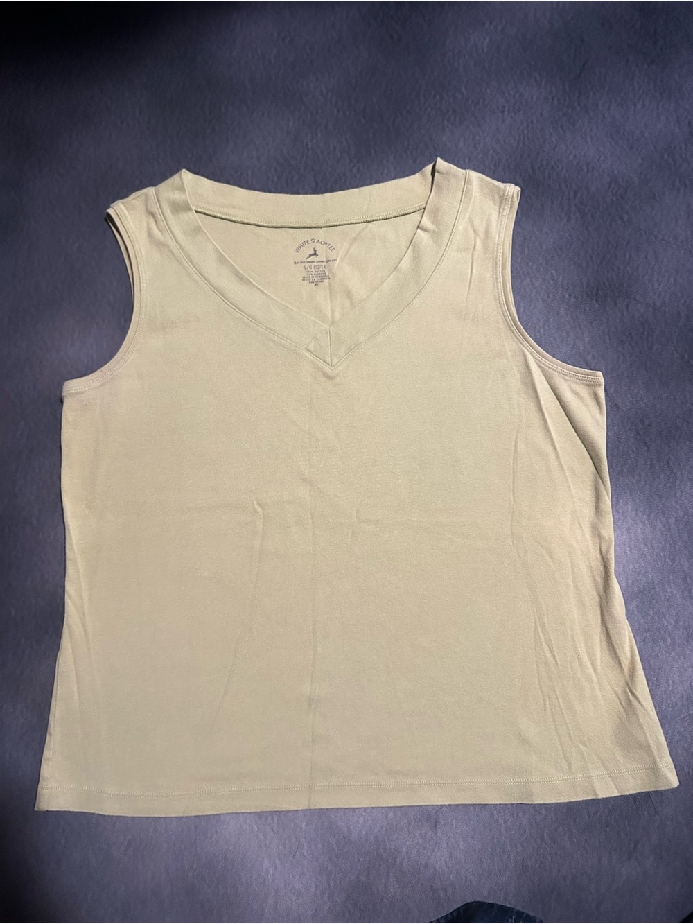 Chartreuse V-neck tank top (see description)